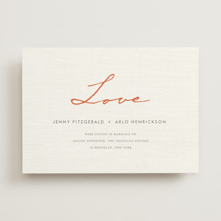Simply in Love Wedding Announcements