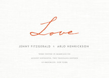 Simply in Love Wedding Announcements