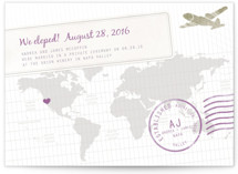 A Faraway Destination Wedding Announcements