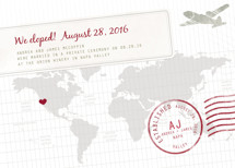 A Faraway Destination Wedding Announcements