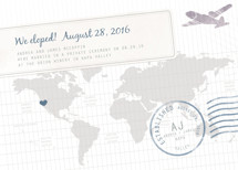 A Faraway Destination Wedding Announcements