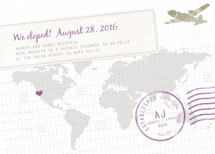 A Faraway Destination Wedding Announcements