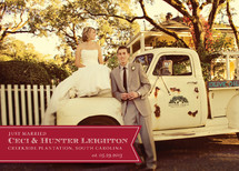 Ribbon Banner Wedding Announcements