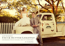 Ribbon Banner Wedding Announcements