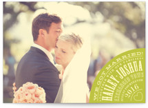 Vintage Typography Poster Wedding Announcements