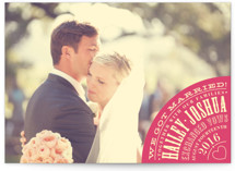 Vintage Typography Poster Wedding Announcements