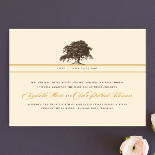 Oak Tree Wedding Announcements
