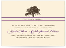 Oak Tree Wedding Announcements
