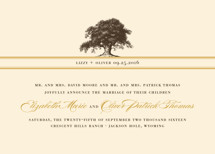 Oak Tree Wedding Announcements