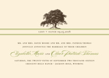 Oak Tree Wedding Announcements