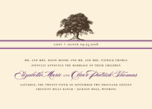 Oak Tree Wedding Announcements