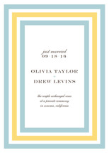 Float + Sweetie Stripe Wedding Announcements