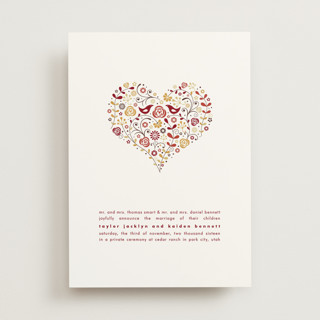 Love Birds Wedding Announcements