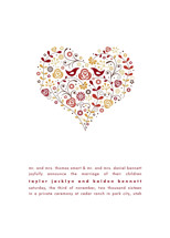 Love Birds Wedding Announcements