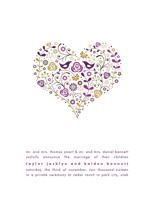 Love Birds Wedding Announcements