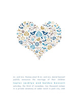Love Birds Wedding Announcements