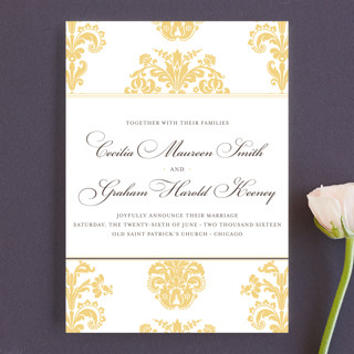 Float + Bridal Brocade Wedding Announcements
