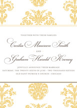 Float + Bridal Brocade Wedding Announcements