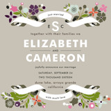 Banner and Branches Wedding Announcements