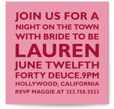 Block Bachelorette Party Invitations