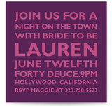 Block Bachelorette Party Invitations
