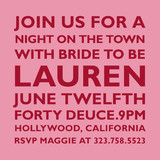Block Bachelorette Party Invitations