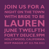 Block Bachelorette Party Invitations
