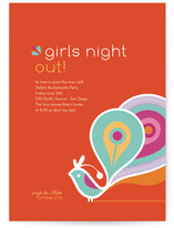 Party Peacock Bachelorette Party Invitations