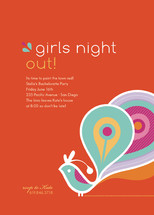 Party Peacock Bachelorette Party Invitations