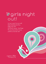 Party Peacock Bachelorette Party Invitations