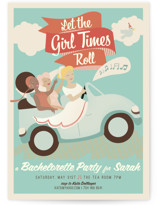 Let the Girl Times Roll Bachelorette Party Invitations