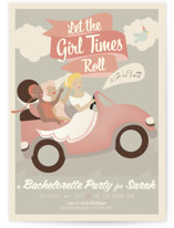 Let the Girl Times Roll Bachelorette Party Invitations