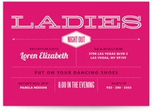 Ladies' Night Bachelorette Party Invitations