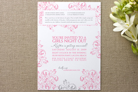 Recipe Bachelorette Party Invitations