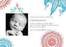 Joyful Lovebirds Baptism and Christening Invitations
