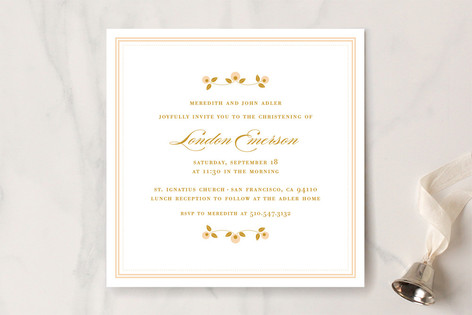 Petite Fleur Baptism and Christening Invitations