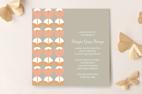 Bulb Baptism and Christening Invitations
