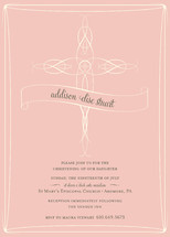 Delicate Cross Baptism and Christening Invitations