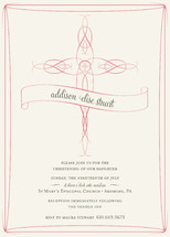 Delicate Cross Baptism and Christening Invitations