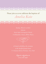 Delicate Lace Baptism and Christening Invitations
