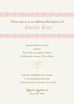 Delicate Lace Baptism and Christening Invitations