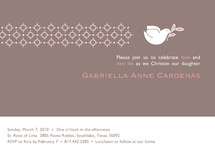 Dove on Gray Baptism and Christening Invitations
