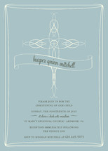 Delicate Cross Baptism and Christening Invitations