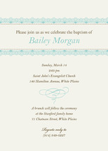Delicate Lace Baptism and Christening Invitations