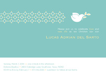 Dove on Gray Baptism and Christening Invitations