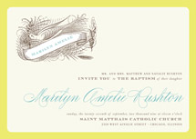 Float + Birdie Baptism and Christening Invitations
