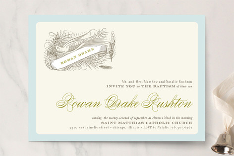 Float + Birdie Baptism and Christening Invitations