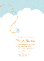 heavenly bird Baptism and Christening Invitations