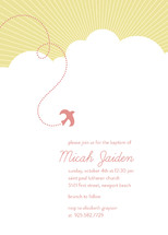 heavenly bird Baptism and Christening Invitations