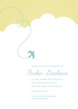 heavenly bird Baptism and Christening Invitations